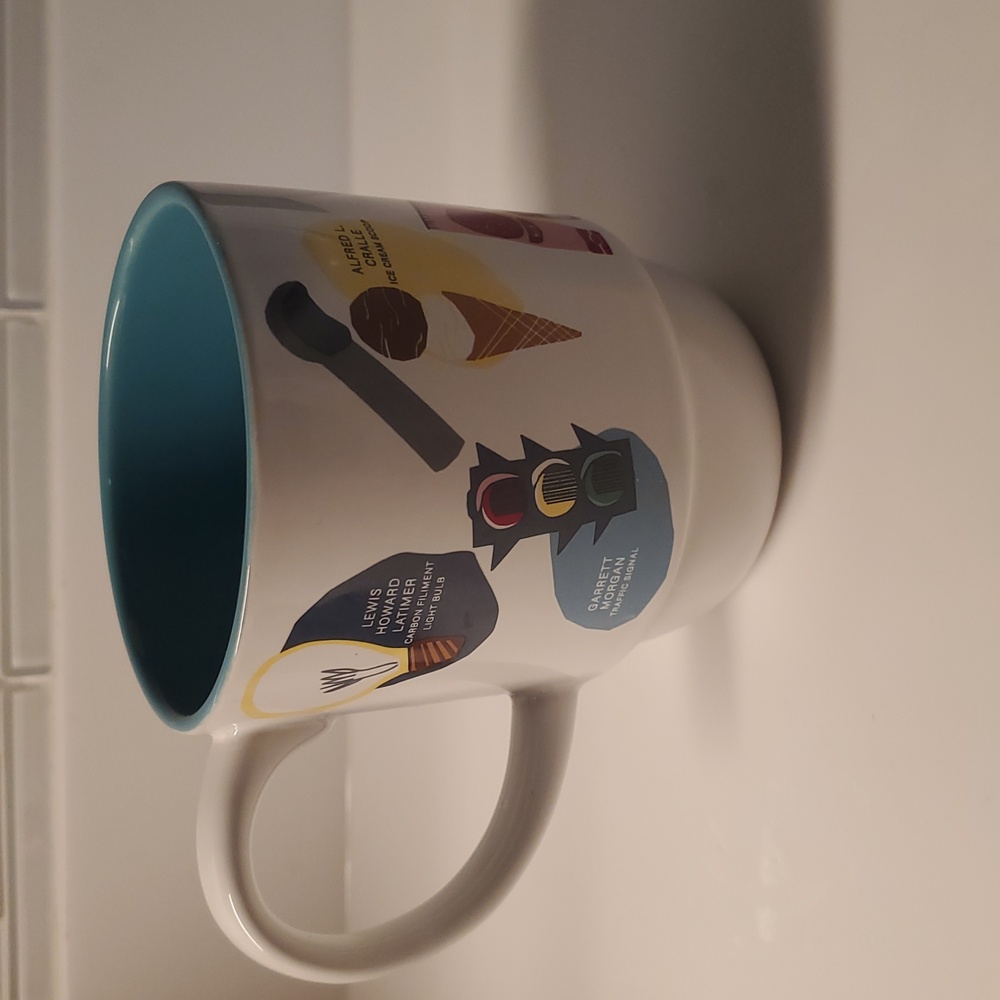 DesignWorks Ink Ceramic Mug with Blue Interior - Picture 2 of 4